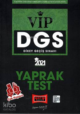 Yargı Yayınevi DGS 2021 VIP Çek Kopart Yaprak Test
