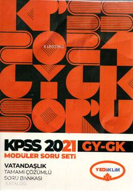 Yediiklim Yayınları KPSS Genel Yetenek Genel Kültür Tamamı Çözümlü Modüler Soru Bankası Seti