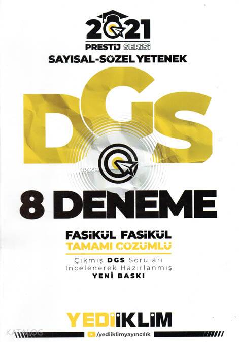 DGS 2021 Prestij Serisi Tamamı Çözümlü 8 li Deneme