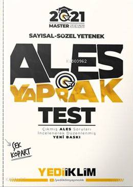 Yediiklim Yayınları ALES Sayısal Sözel Yetenek Çek Kopart Yaprak Test