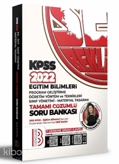 Benim Hocam Yayınları KPSS 2022 Eğitim Bilimleri Program Geliştirme - ÖYT - Sınıf Yönet
