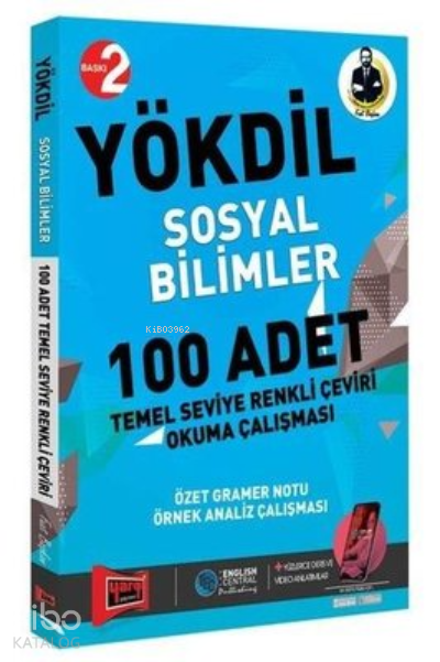 Yargı Yayınları YÖKDİL Sosyal Bilimler 100 Adet Temel Seviye Renkli Çeviri Okuma Çalışması