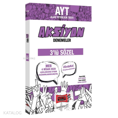 Yargı Yayınevi AYT Sözel AKS iyon 3'Lü Denemeler