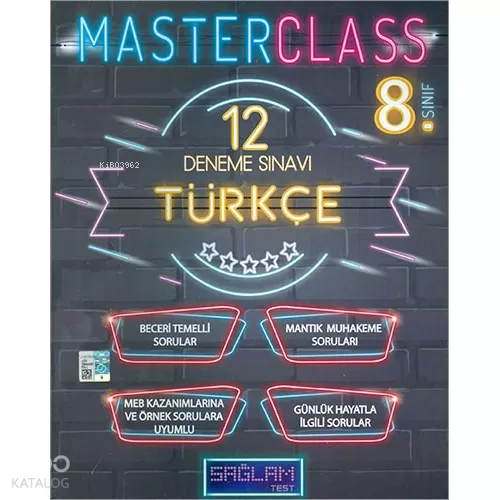 Sağlam Test Yayınları 8. Sınıf Türkçe Masterclass 12 Deneme
