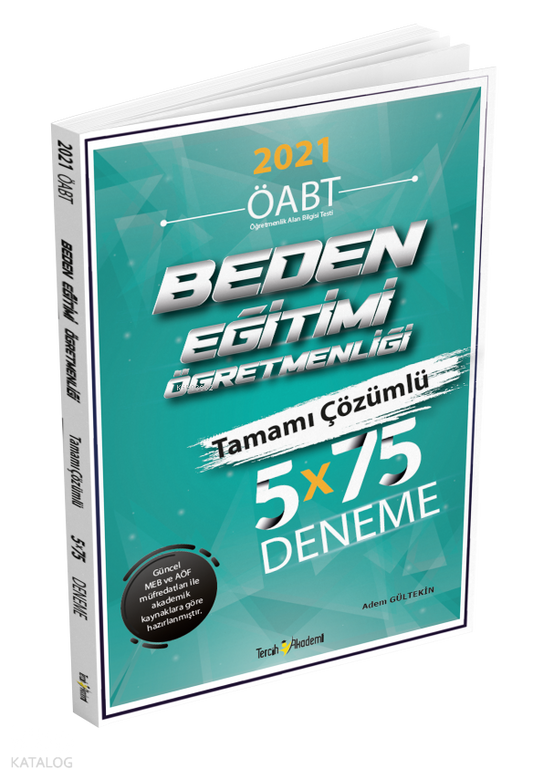 Tercih Akademi Yayınları 2021 Öabt Beden Eğitimi Öğretmenliği Çözümlü 5X75 Deneme Tercih Akademi