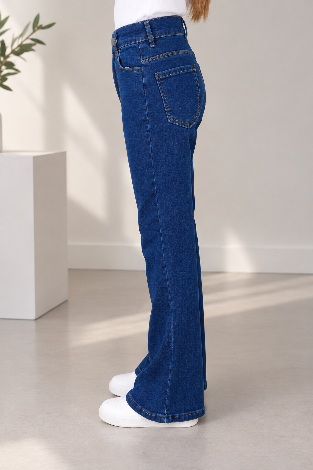 kız çocuk geniş paça jean pantolon