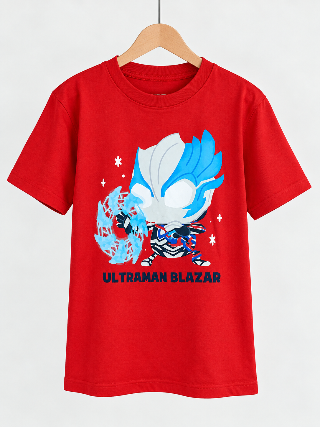 Ultraman Blazar Baskılı Kırmızı Tişört