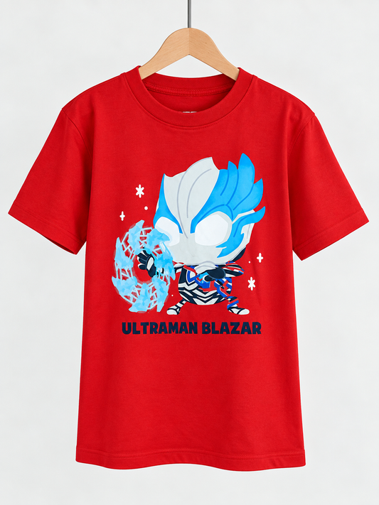 Ultraman Blazar Baskılı Kırmızı Tişört