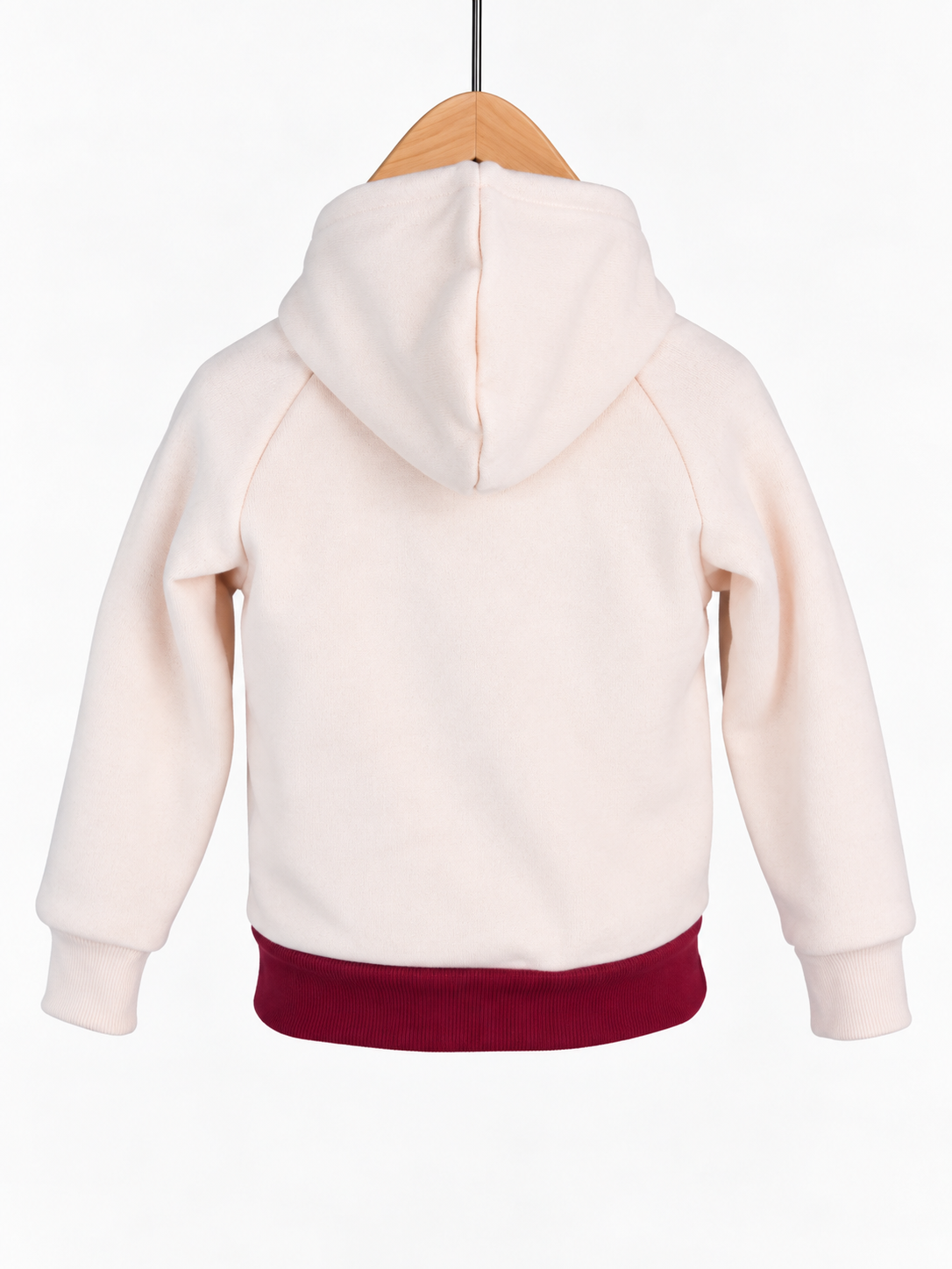 Detaylı Bordo Kapüşonlu Sweatshirt